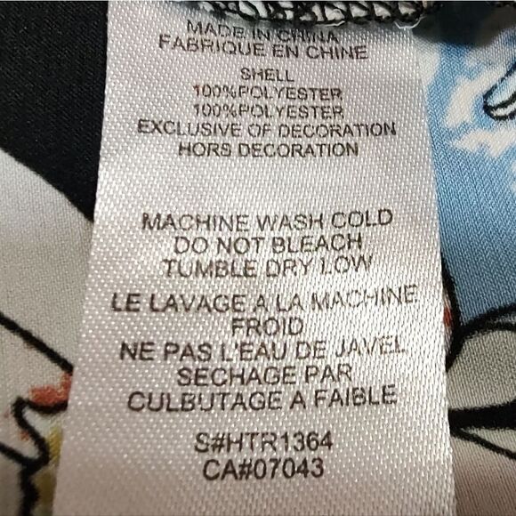 Bleuh Ciel Floral Boho Kimono Duster Jacket Black Floral Botanical US S - Picture 9 of 9